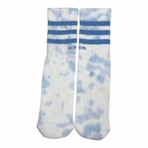 Adidas 3 Stripes Blue Color Wash Socks Size Small